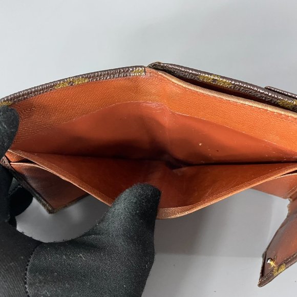 💯% Authentic Vintage Louis Vuitton Monogram Elise Trifold Canvas Leather Wallet - Picture 11 of 14